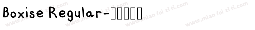 Boxise Regular字体转换